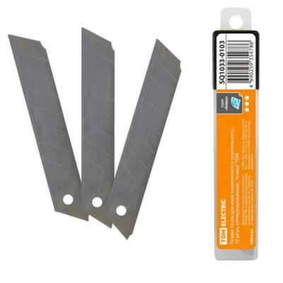 Лезвия 18 мм, для ножа технического (строительного), 10 штук, сегментированные, Алмаз TDM