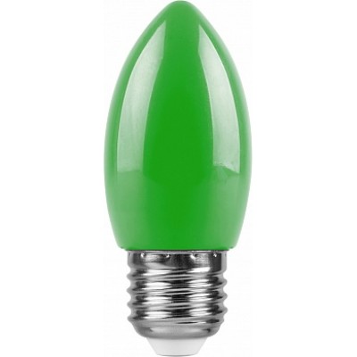 LB-376 Лампа светодиодная  Свеча Зеленый E27 1W