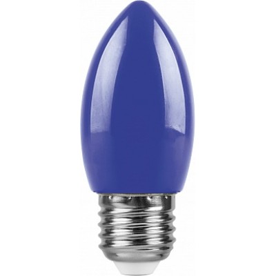 LB-376 Лампа светодиодная  Свеча Синий E27 1W