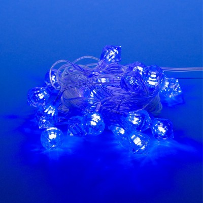 ULD-S0280-020/DTA BLUE IP20 DIAMONDS Гирлянда светодиодная «Бриллианты», с контроллером, 2,8м. 20 светодиодов. Синий свет. Провод прозрачный.