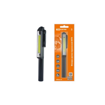 Фонарь-ручка переносной светодиодный ФП9, 3 Вт COB, 200 лм, 3хААА, магн., TDM