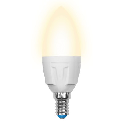 LED-C37 7W/WW/E14/FR PLP01WH Лампа светодиоднаяФорма «свеча», матовая. Серия ЯРКАЯ (3000K)