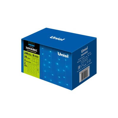ULD-C2030-240/DTA BLUE IP20 Занавес светодиодный с контроллером, 3х2м, 240 светодиодов. Синий свет.