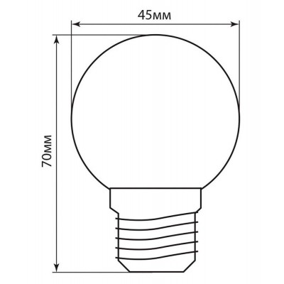 LB-37 Лампа свет. 5LED 1W 230V E27 ЗЕЛЕНЫЙ